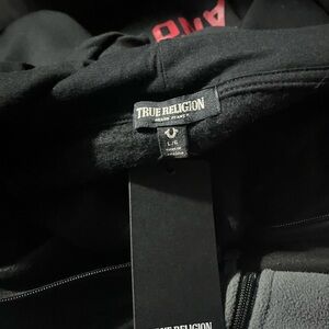 True Religion Black Sweatshirt with White Logo